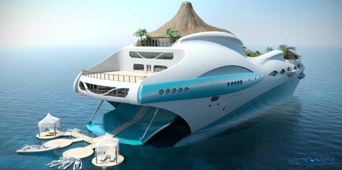 90m Tropical Island Paradise superyacht design by Yacht Island Design  