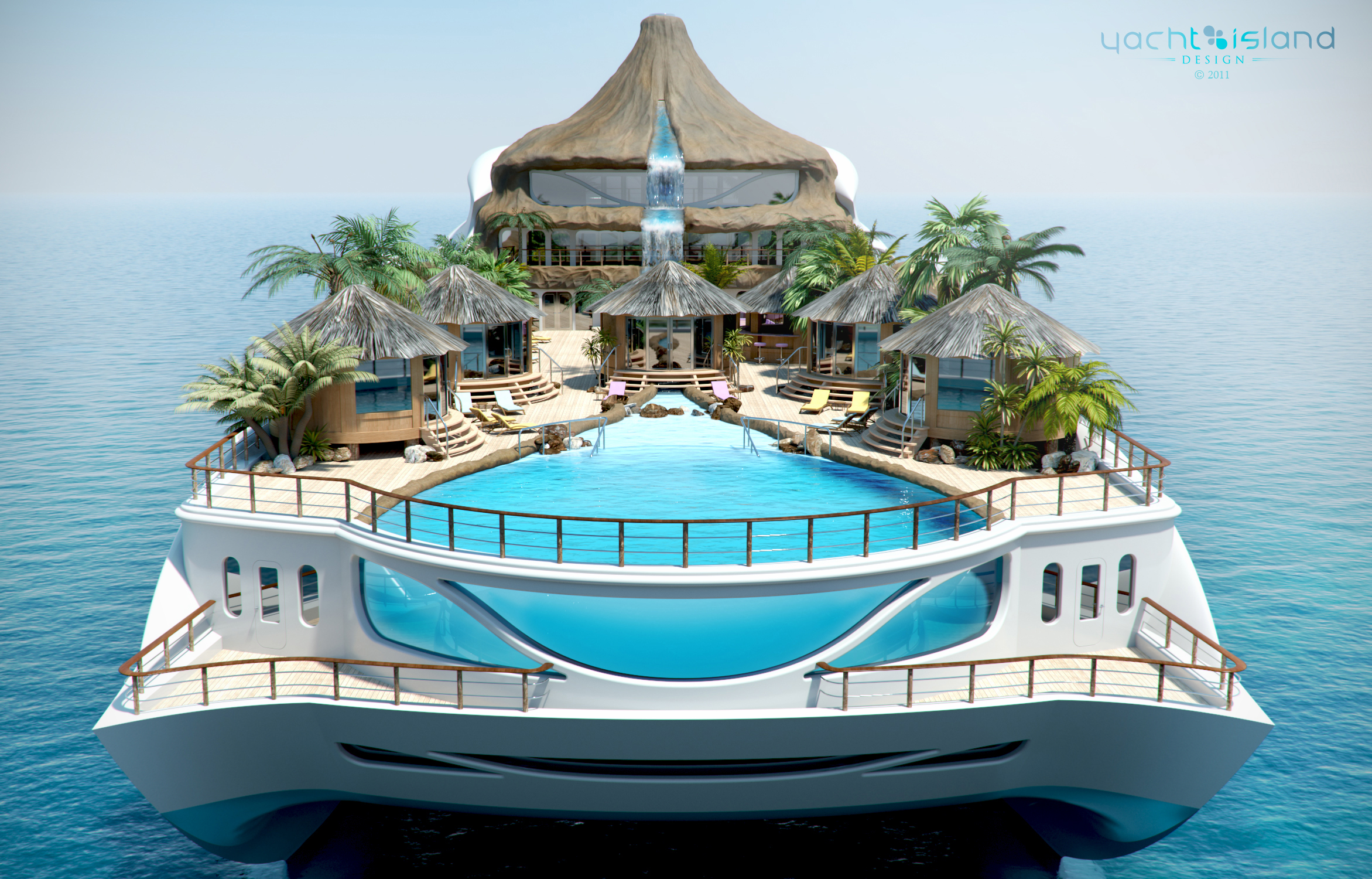 yacht tropical island paradise