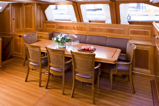 BALTIC 112 Sailing yacht Canova Dining Area  - Credit Baltic Yachts