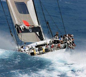 Transatlantic Race 2011: Superyacht Maltese Falcon and sailing yacht ICAP Leopard finish