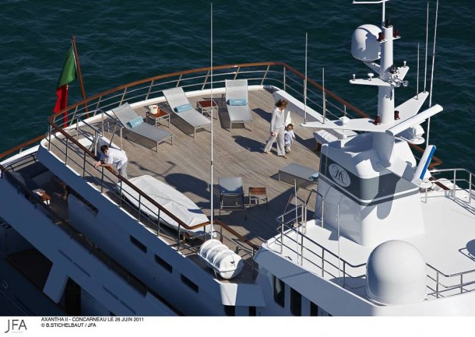 Motor yacht Axantha II  Sundeck - Photo Credit B.Stichelbaut /JFA 