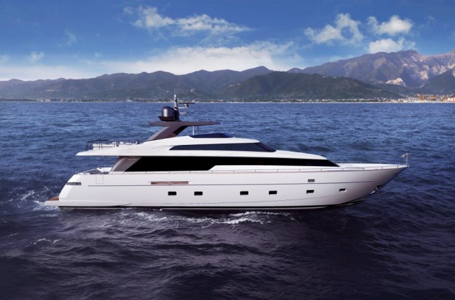 New exterior image of the Sanlorenzo SL94 motor yacht series set for worldwide premiere in Monaco 