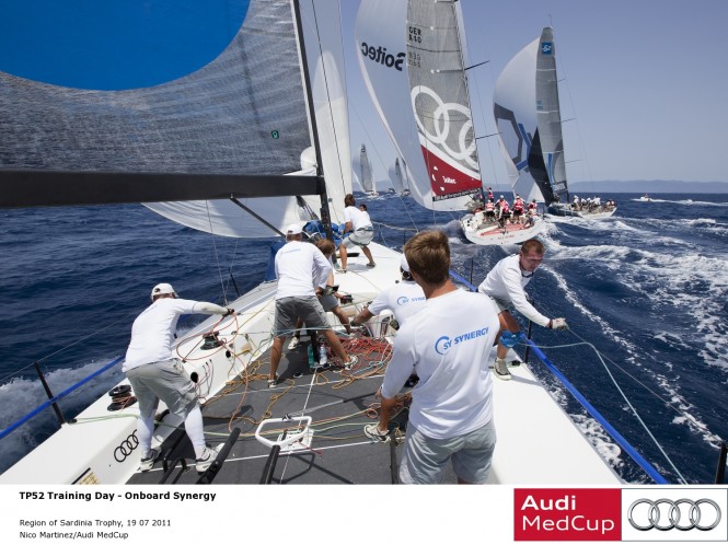 Onboard Synergy - Region of Sardinia Trophy, 19 07 2011 © Nico MartinezAudi MedCup