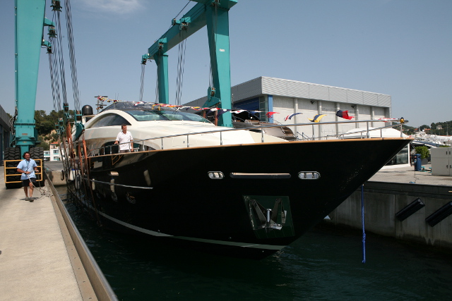 Riva launches the 8th 115’ Athena motor yacht at the Ferretti shipyard