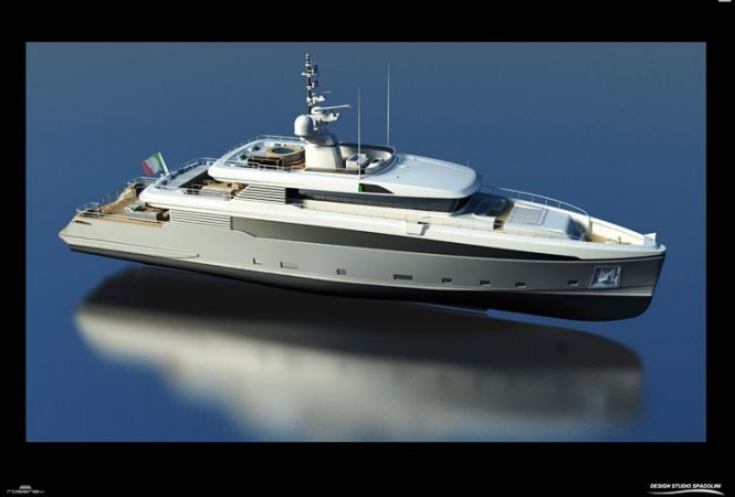 Rossi Navi 45m motor yacht FR024 by Design Studio Spadolini 