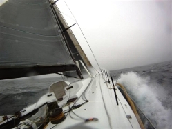 Sailing yacht Rambler 100 photo from offshore - photo courtesy of Rambler 100