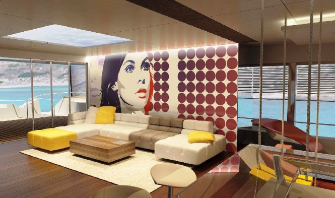 Salon of the 50m Motor yacht JoyMe by Philip Zepter Yachts