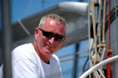 Sail yacht Sojana's skipper Marc Fitzgerald (Gurnard, U.K.) is set to resolve unfinished business from 2005 when the 115' ketch departs on the Transatlantic Race 2011. (photo credit TR2011 Jan Harley)