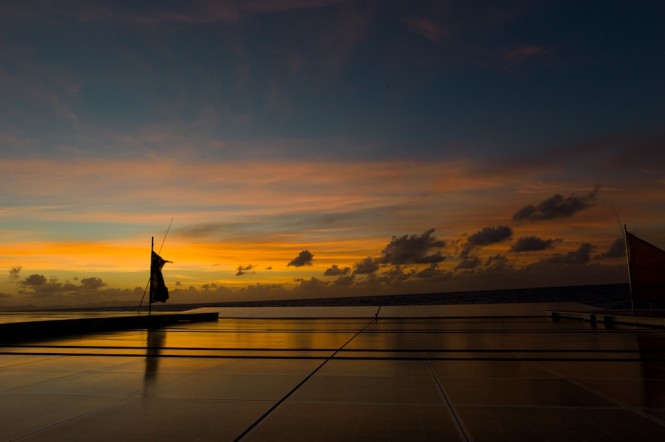 Stunning image of PlanetSolar MS TURANOR in French Polynesia