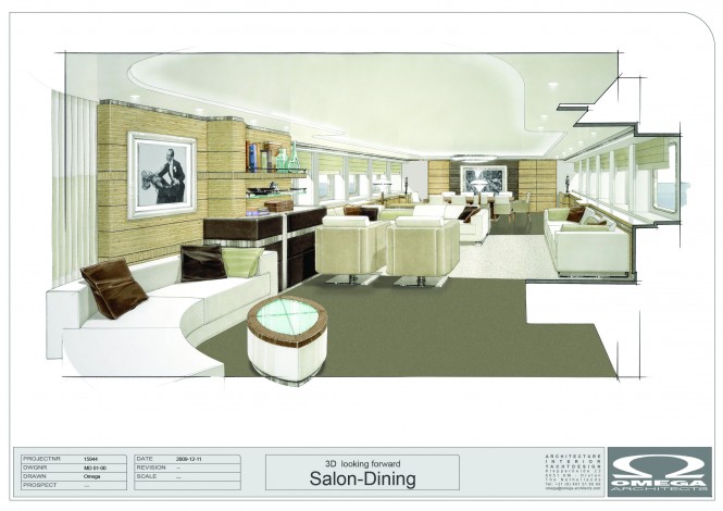 Superyacht Zentric 44m Heesen Aluminium Series - Salon