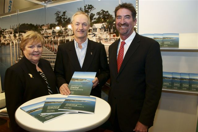 Sustainable Marina Development. A publication by John Hogan and Lyndall De Marco L-R Lyndall DeMarco, Alistair Murray and John Hogan