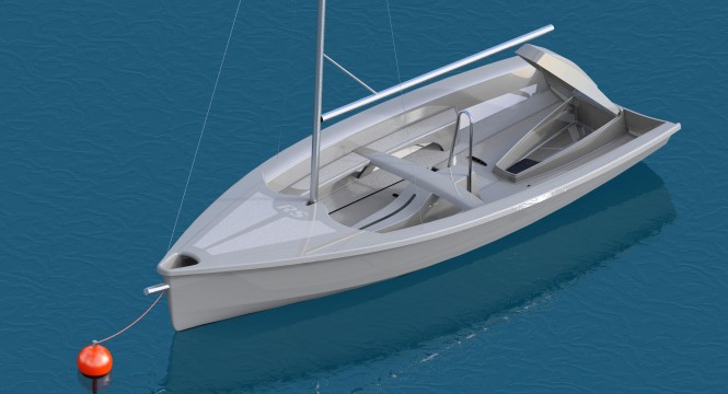 The RS Venture sailing dinghy – the superyacht toy for the whole family - Rs venture with box open and with thwart