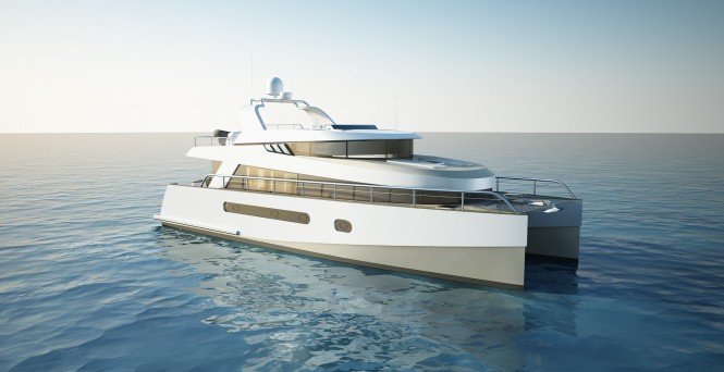 The new 65’ trawler catamaran by Alu Marine shipyard and Stirling Design International