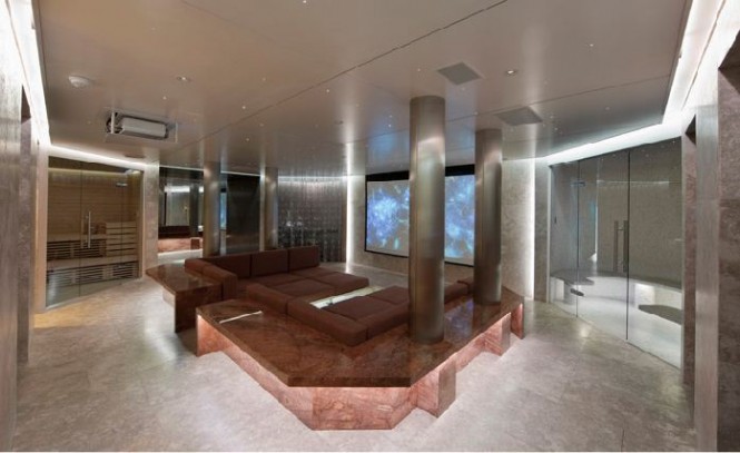 The spa on the refitted 50m motor yacht MYSTERE SHADOW