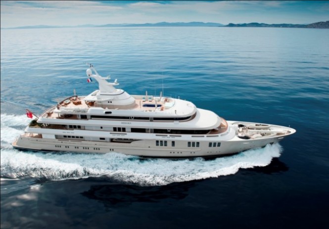 The stunning 76 m charter yacht REBORN available for luxury yacht charter holidays in Phuket