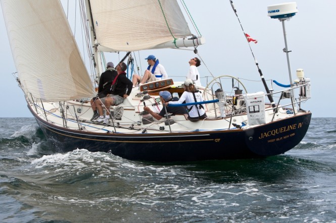 Transatlantic Race 2011 Jacqueline IV, skippered by Robert Forman retains third place in IRC Class Four.(photo credit TR2011Amory Ross)