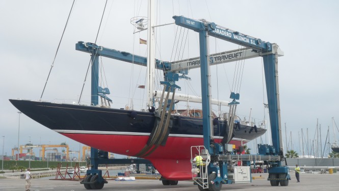Vitter’s sailing yacht MARIPOSA 3a refitted at Varadero Valencia 