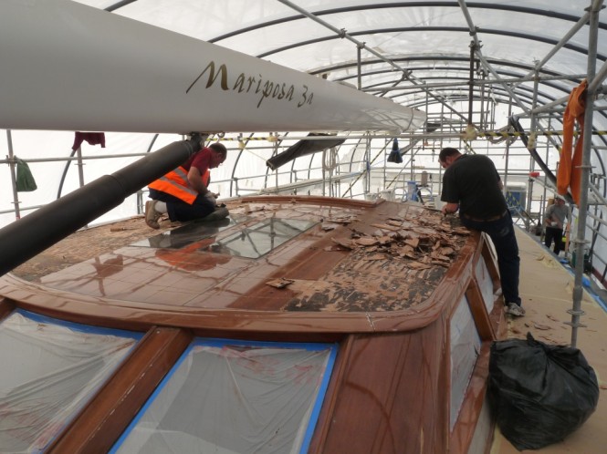 Vitter’s sailing yacht MARIPOSA 3a refitted at Varadero Valencia 