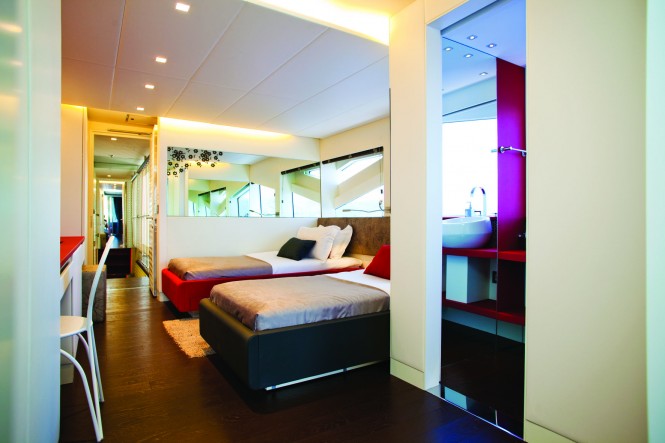 2nd master cabin on board of JoyMe yacht with interior by Marijana Radovic