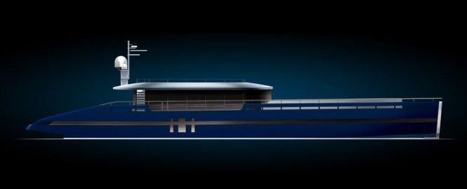 44m motor yacht BLADE (ex H2ome) refitted and re launched by the Monaco Marine Shipyard - Project Blade Image courtesy of Dobroserdov Design