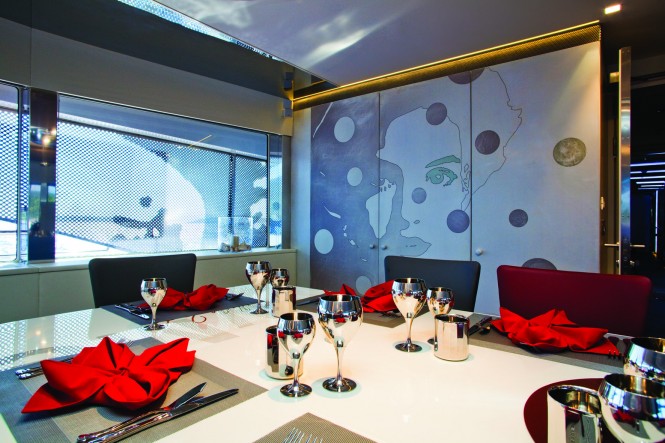 Dining on board of MY JoyMe - Interior by Marijana Radovic of Standby