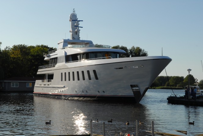 F45 motor yacht Helix launched by Feadship Royal Van Lent