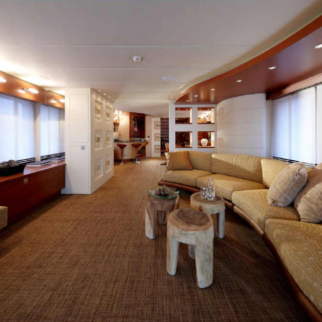 Interior of the 4th Moonen 97 yacht designed by Art-Line Interiors