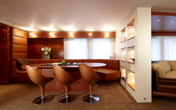 Moonen 97 Yacht - Saloon designed by Art-Line Interiors