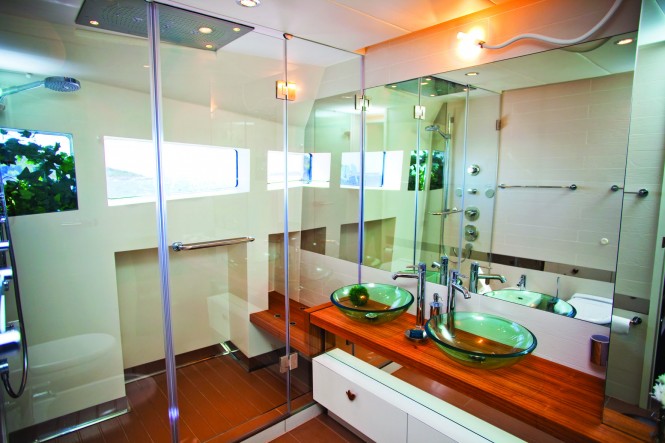 Motor Yacht JoyMe Nature Cabin Bathroom - Interior by Marijana Radovic