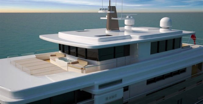 Owners deck of Motor yacht Essence by Kingship and Horacio Bozzo of Axis Group Yacht Design - Image by Kingship