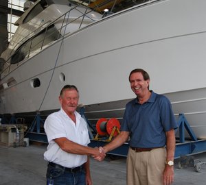 Riviera Boats sign first order for the new motor yacht Riviera 75 Enclosed Flybridge