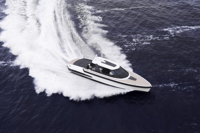 Ribbon 45 SC yacht tender running