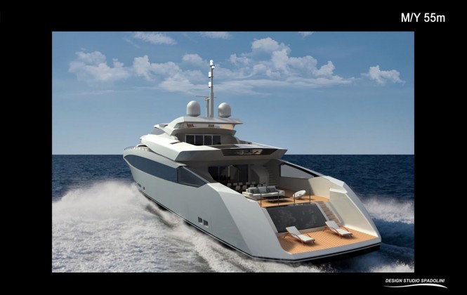 Rossi Navi semidisplacement superyacht of 55 metres designed by Spadolini Design Studio