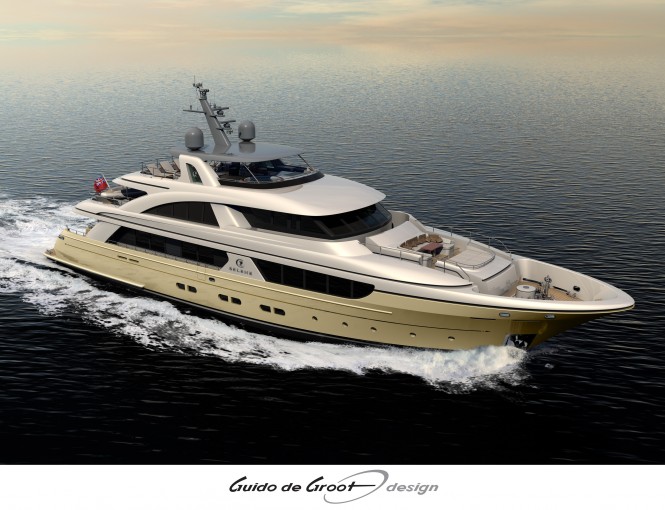 Selene 128 superyacht created by Guido De Groot Design studio