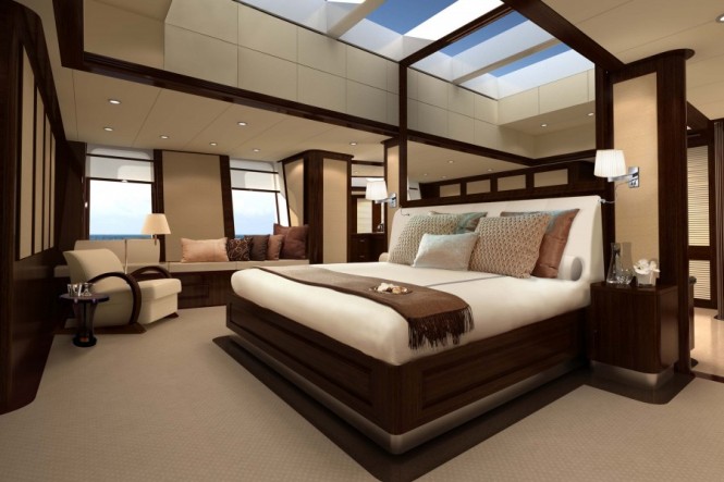 Superyacht Helix Main deck Master Cabin