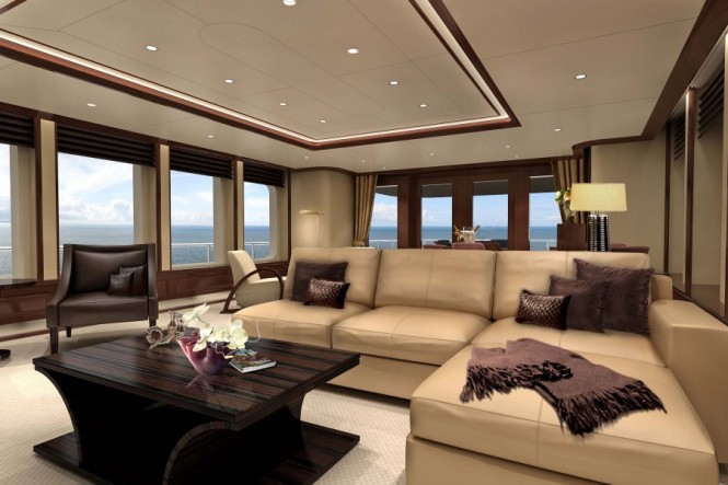 Main Salon of Feadship Motor Yacht Helix 
