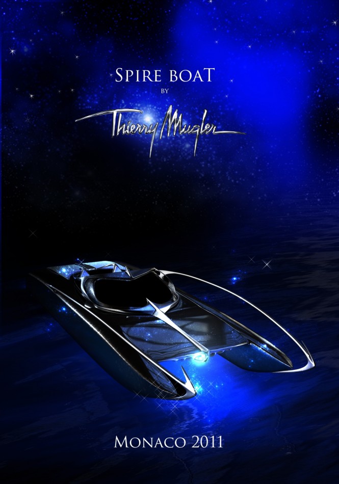 Thierry Mugler Studio redesigned Spire Boat will be presented at the 2011 Monaco Yacht Show
