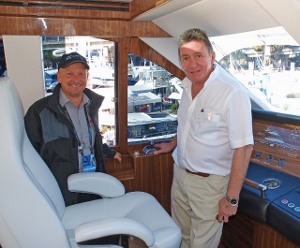 Twin Disc's Glenn Frettingham left with Keith Hanson from News Ocean Yachts