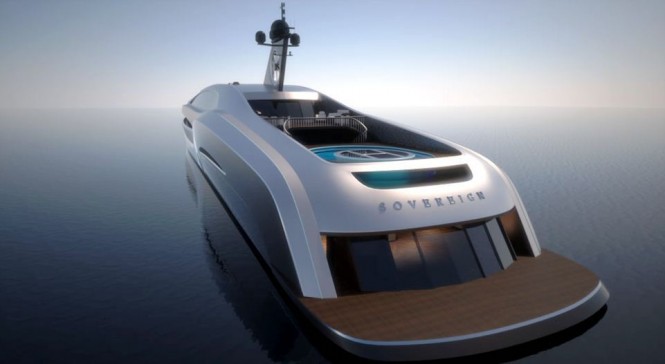 Beach Club on the 100m Motor yacht Sovereign design by Gray Design