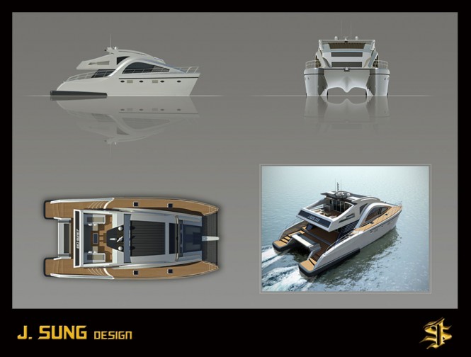 21m J.SUNG C69 power catamaran motor yacht by J .SUNG Design studio