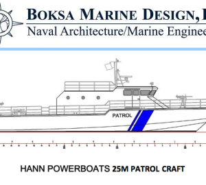 25M Patrol Craft by Boksa Marine Design for Hann Powerboats