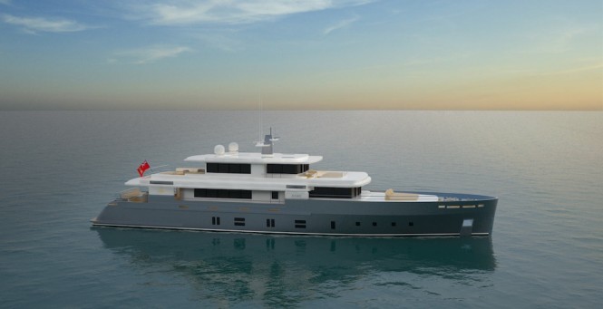 42.5 m Essence yacht by Kingship - Profile View 42.5 m Essence yacht by Kingship - Profile View