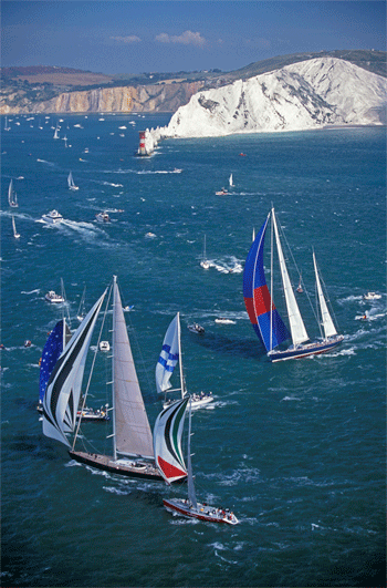 Aerial view of the famous Needles, Isle of Wight – Image Credit Rick Tomlinson