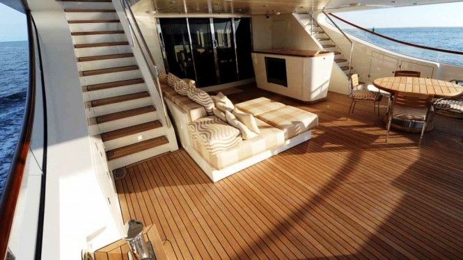 Aft Deck of Motor yacht Basmalina II ex Project Sunbeam
