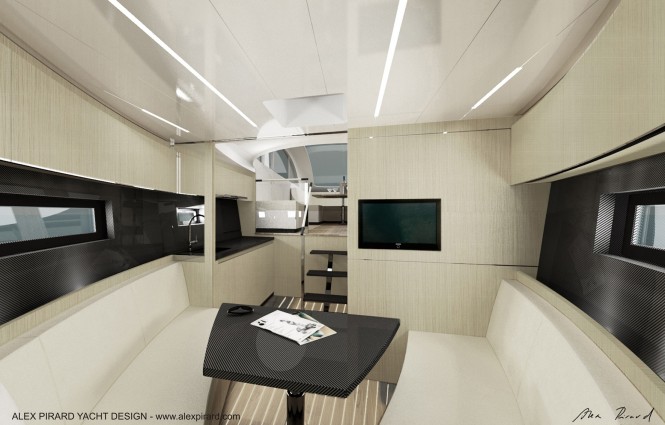 Alex Pirard Yacht Design - Oronero yacht interior