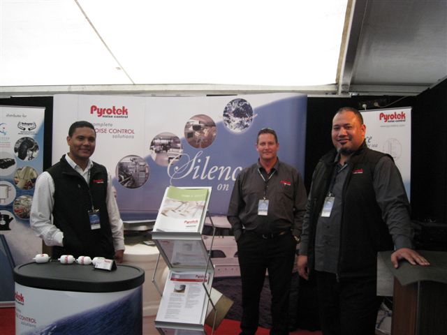 Auckland Boat Show 2011 - Pyrotek Noise Control's stand 