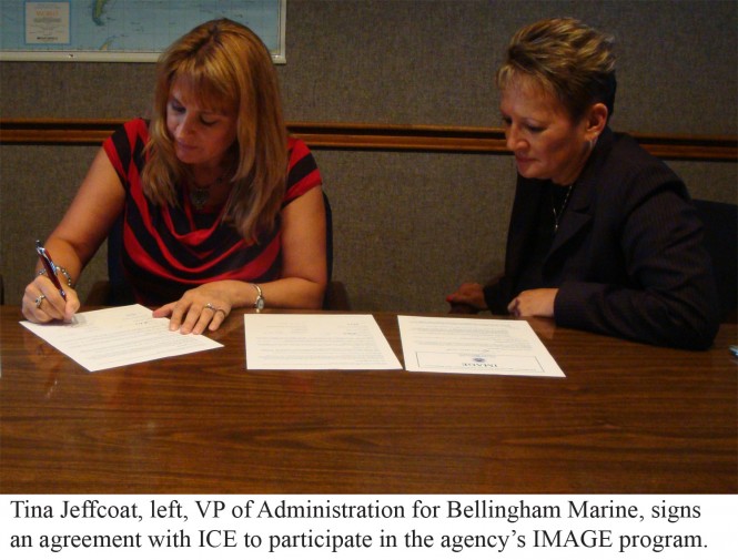 Bellingham Marine signs agreement with U.S. Immigration and Customs Enforcement (ICE)