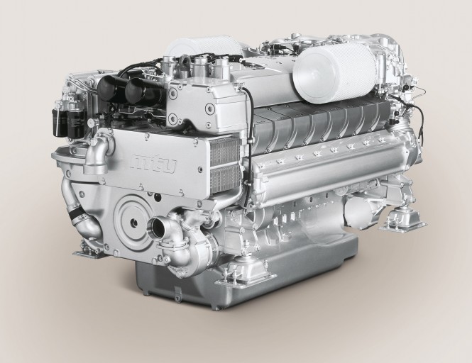 MTU 16V 2000 M94 yacht engine with a power output up to 1940 kW