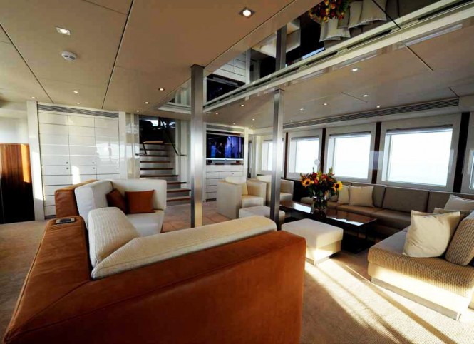 Main Salon of Motor yacht Basmalina II ex Project Sunbeam