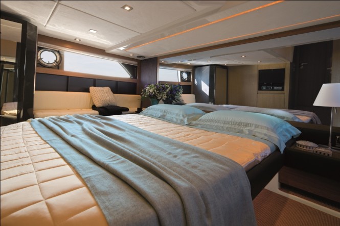 Master Cabin of Atlantis 48 motor yacht by Azimut Yachts